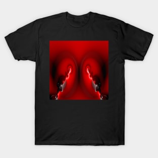 mechanical support in vivid red T-Shirt